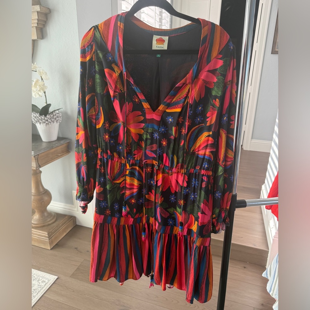 FARM Rio Multicolor Long Sleeve Dress